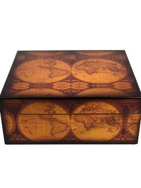 Beautiful World Map Storage Box